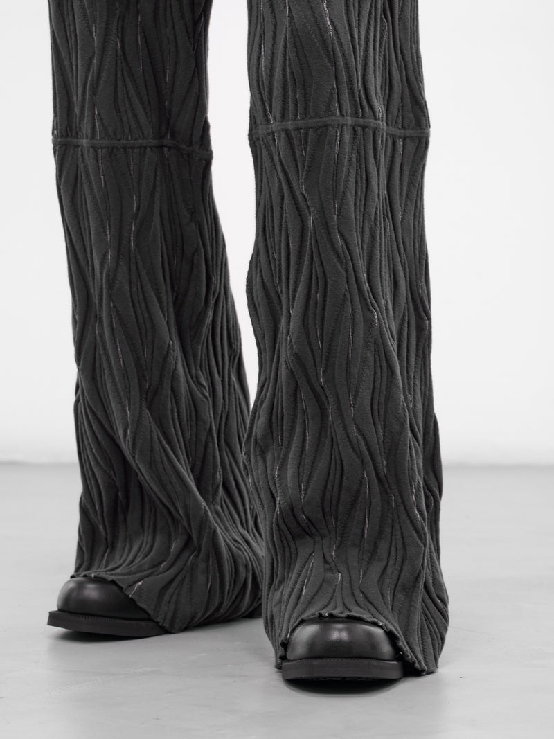 Gray Raday Swirl Knit Sweatpants (KN01-88-GREY)