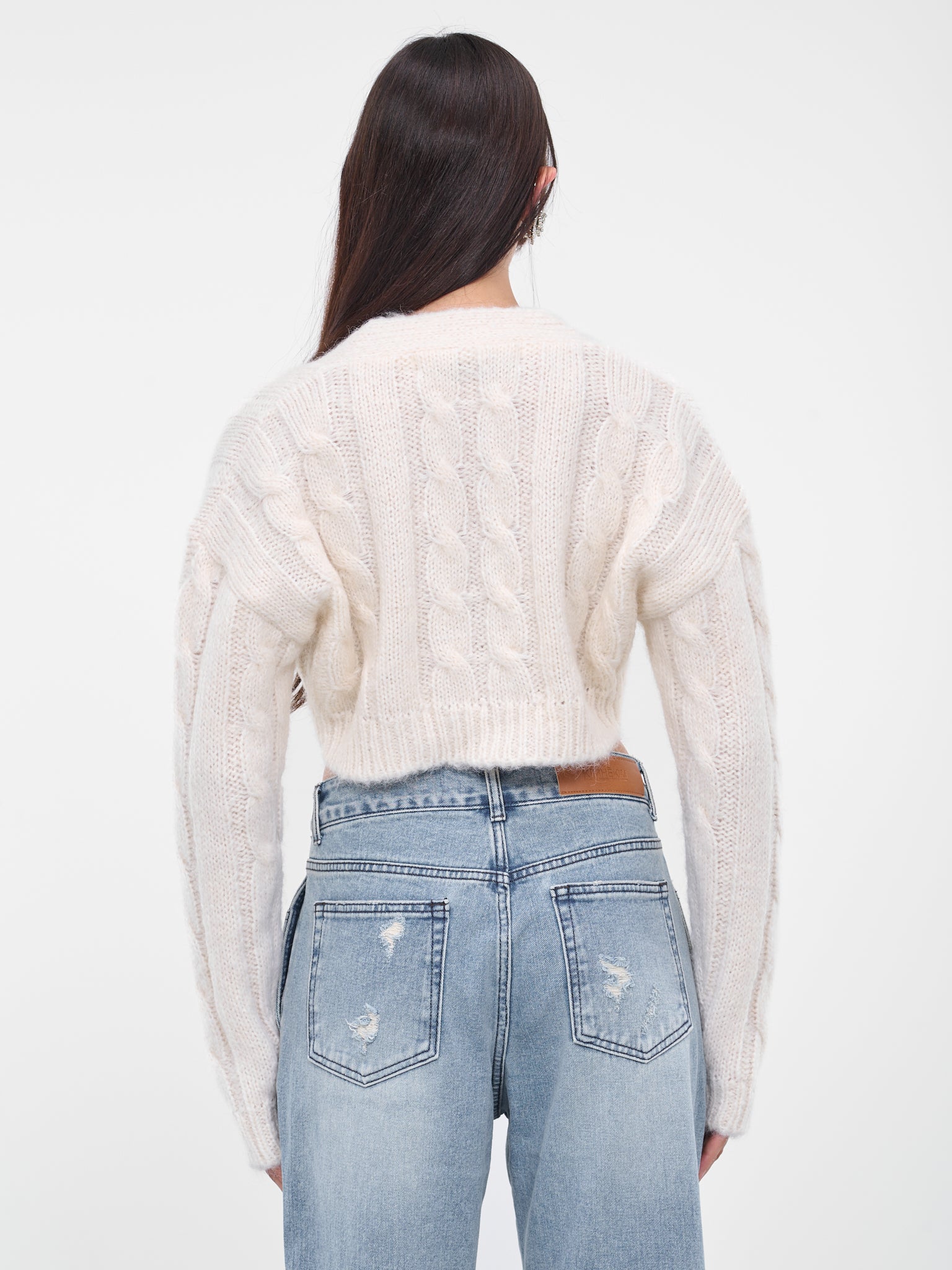 Pearl Crop Cardigan (KN011-IV-IVORY)