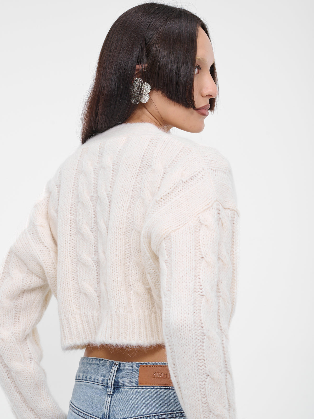 Pearl Crop Cardigan (KN011-IV-IVORY)