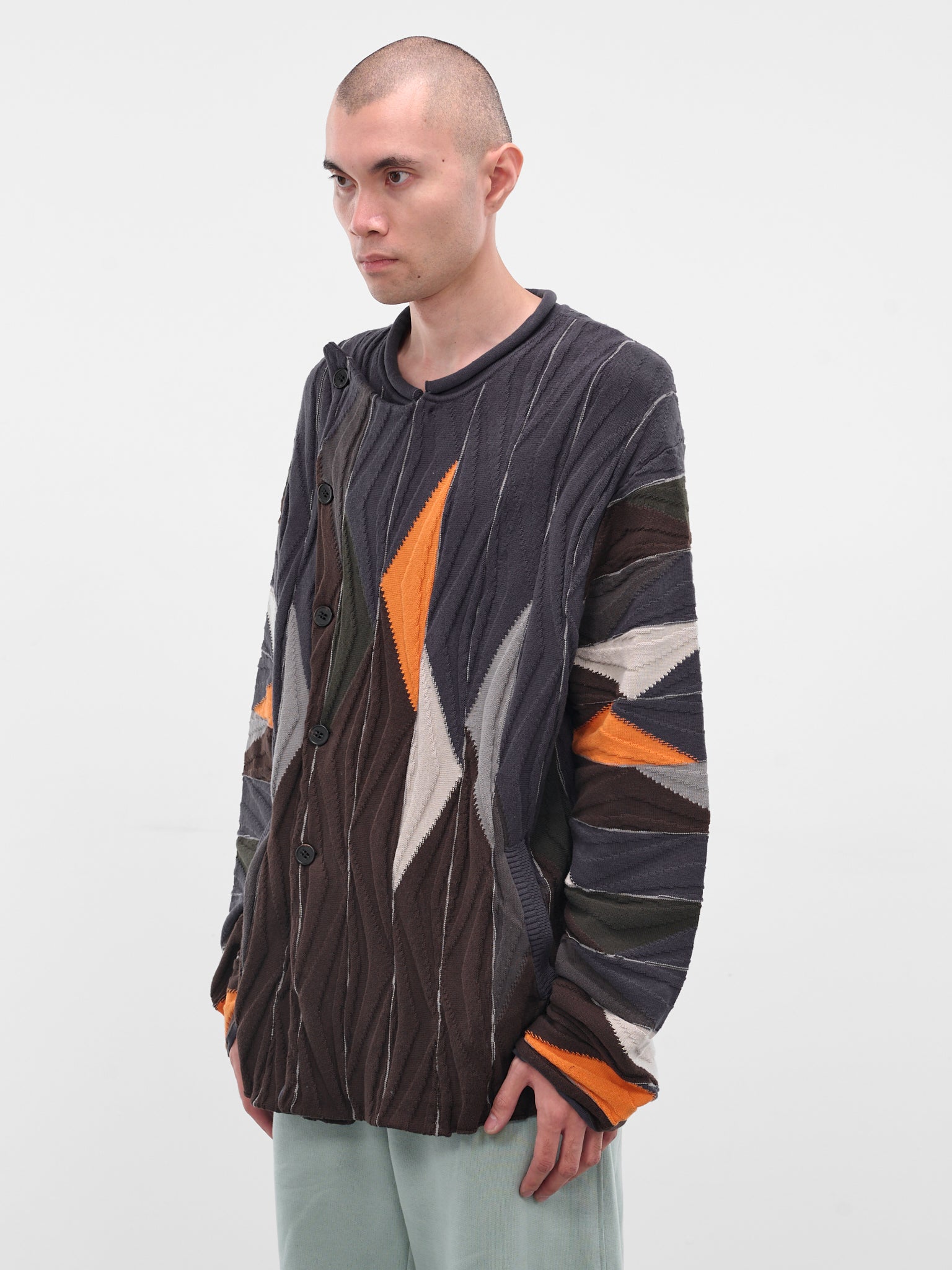 Brown Raday Jacquard Knit Sweater (KN05-102-BROWN-MULTI)