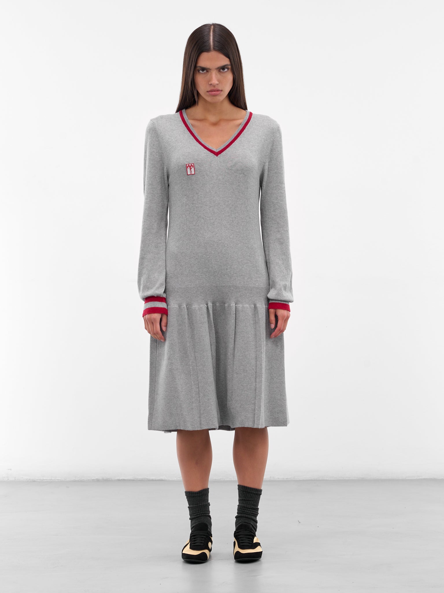 Gray Vivian Knit Mini Dress (KN10-125-FOG)