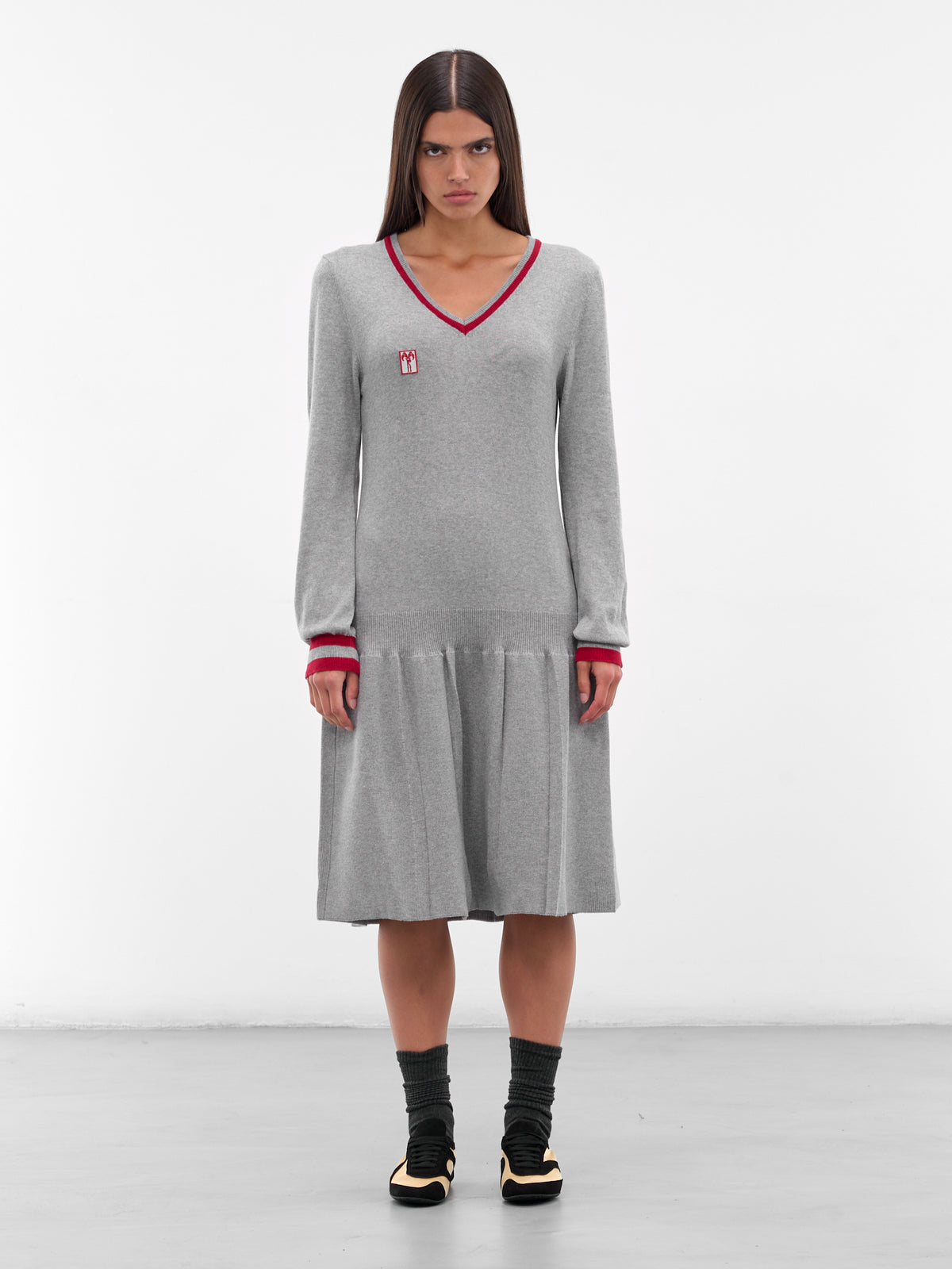Gray Vivian Knit Mini Dress (KN10-125-FOG)
