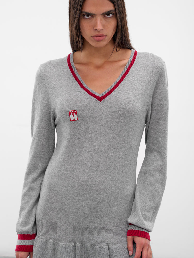 Gray Vivian Knit Mini Dress (KN10-125-FOG)