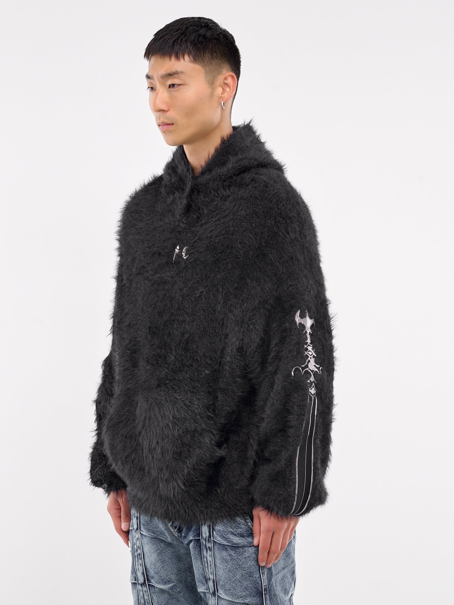 Thug Club H.Lorenzo Pack Fur Zip Up Hoodie KN1101 BLACK 2 Black