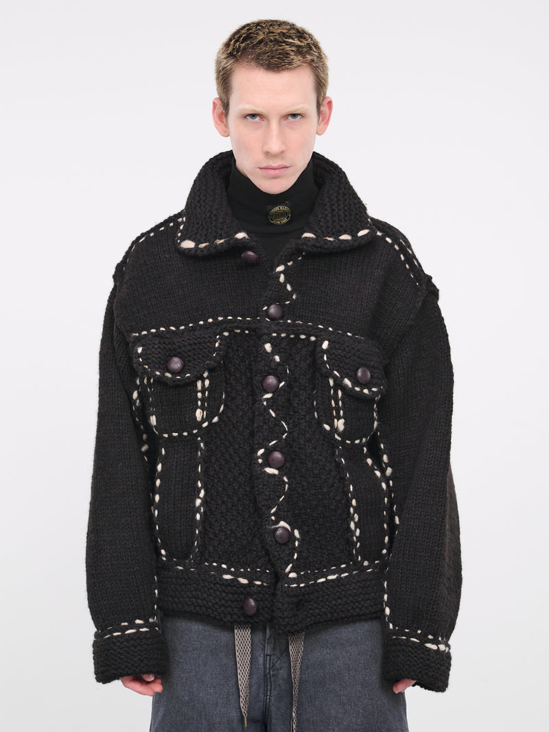 Knit Cowichan G-Jean Jacket (KN136-BLK)