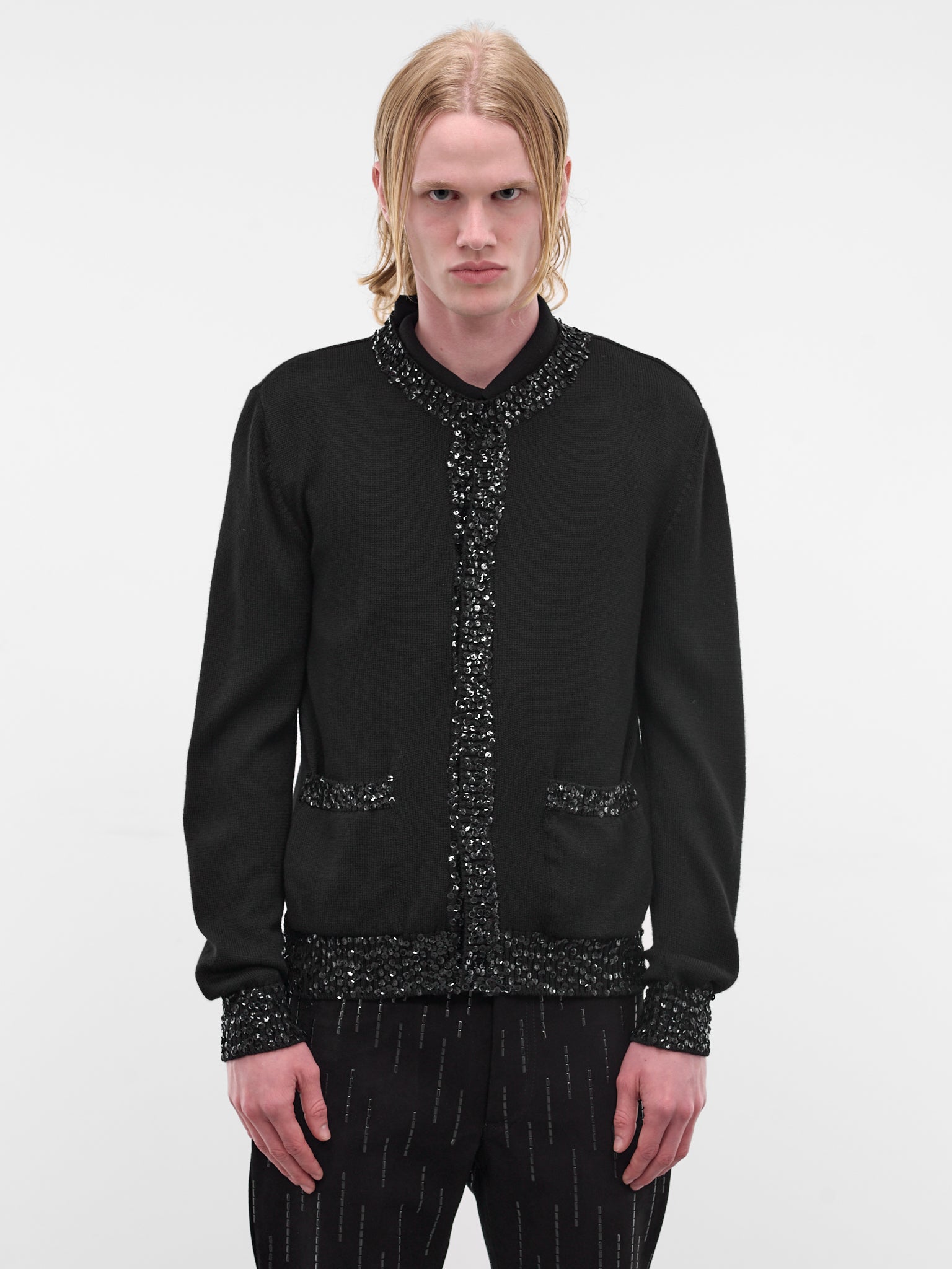 ERNEST W. BAKER Sequin Trim Cardigan | H.Lorenzo - front