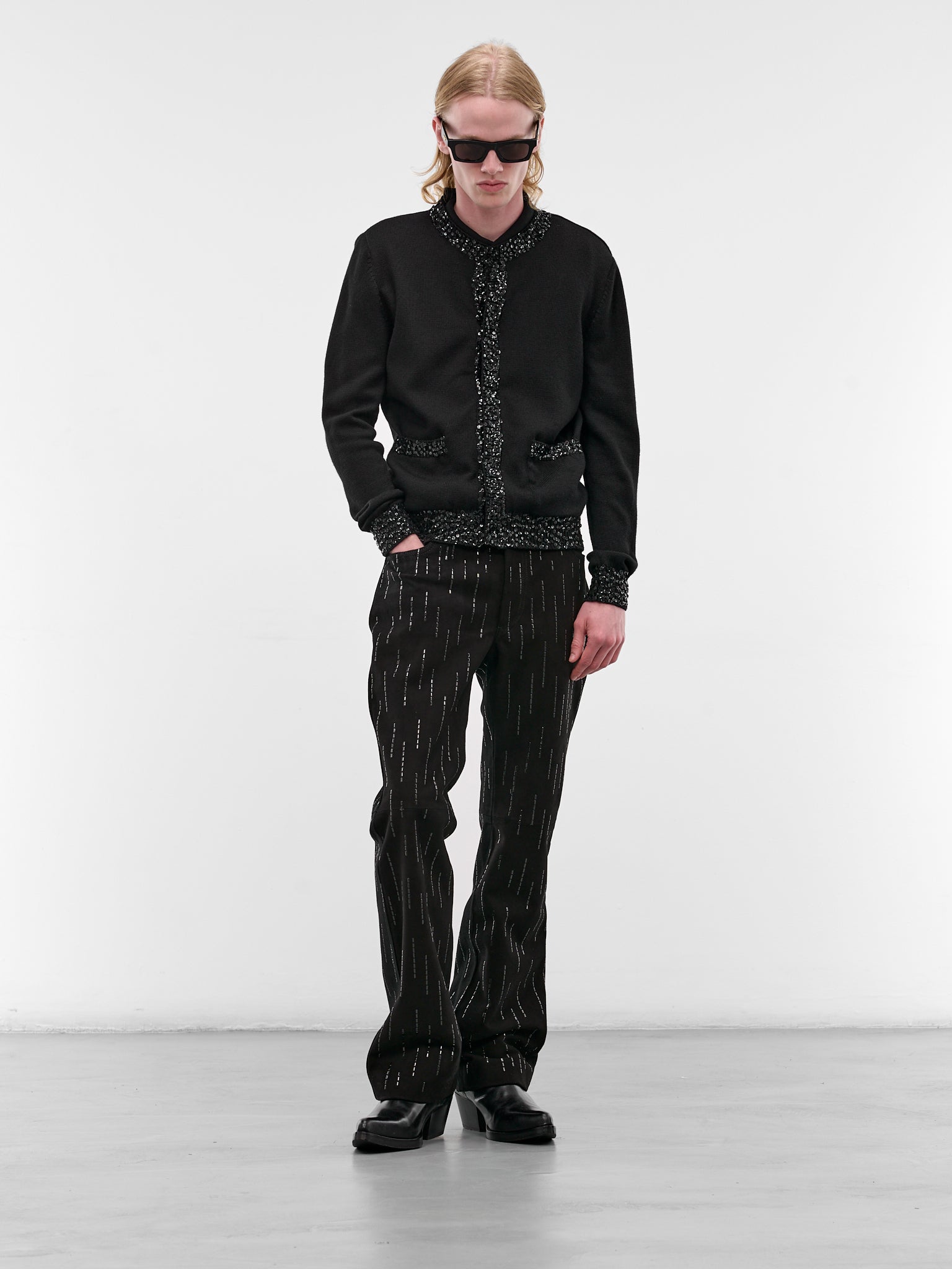 ERNEST W. BAKER Sequin Trim Cardigan | H.Lorenzo - styled