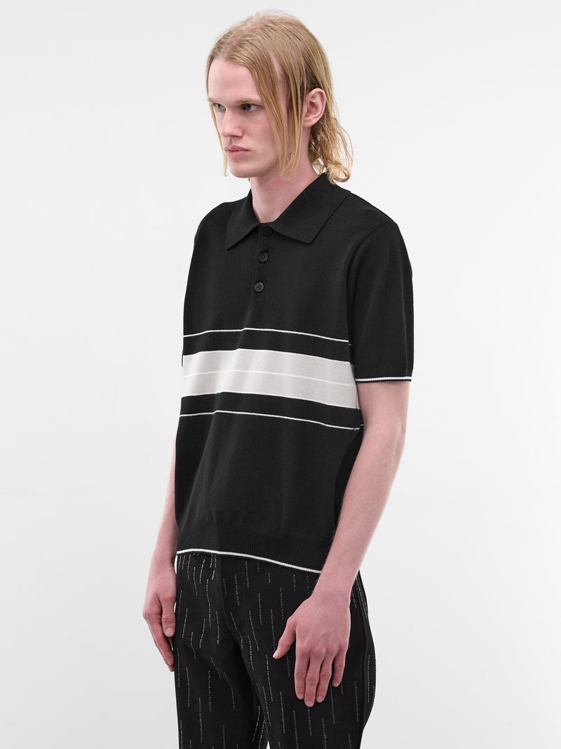 ERNEST W. BAKER Striped Polo Shirt | H.Lorenzo - side