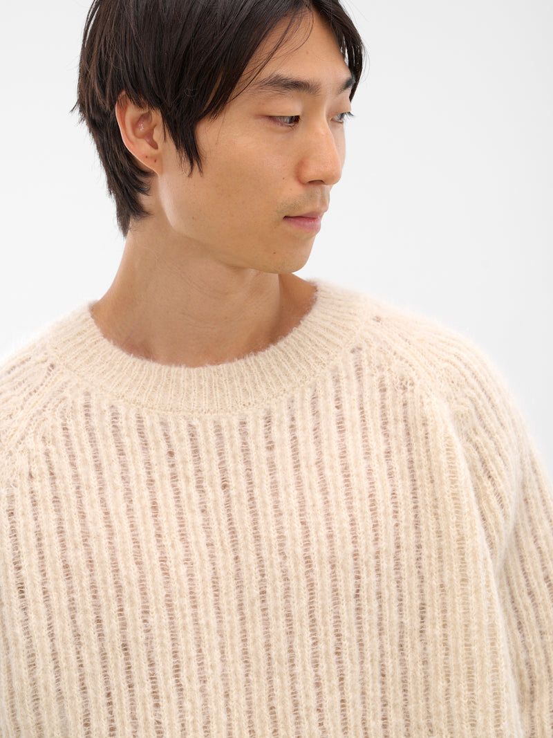 Natural Goat Mohair Knit Sweater (KNIT-71-NATURAL)