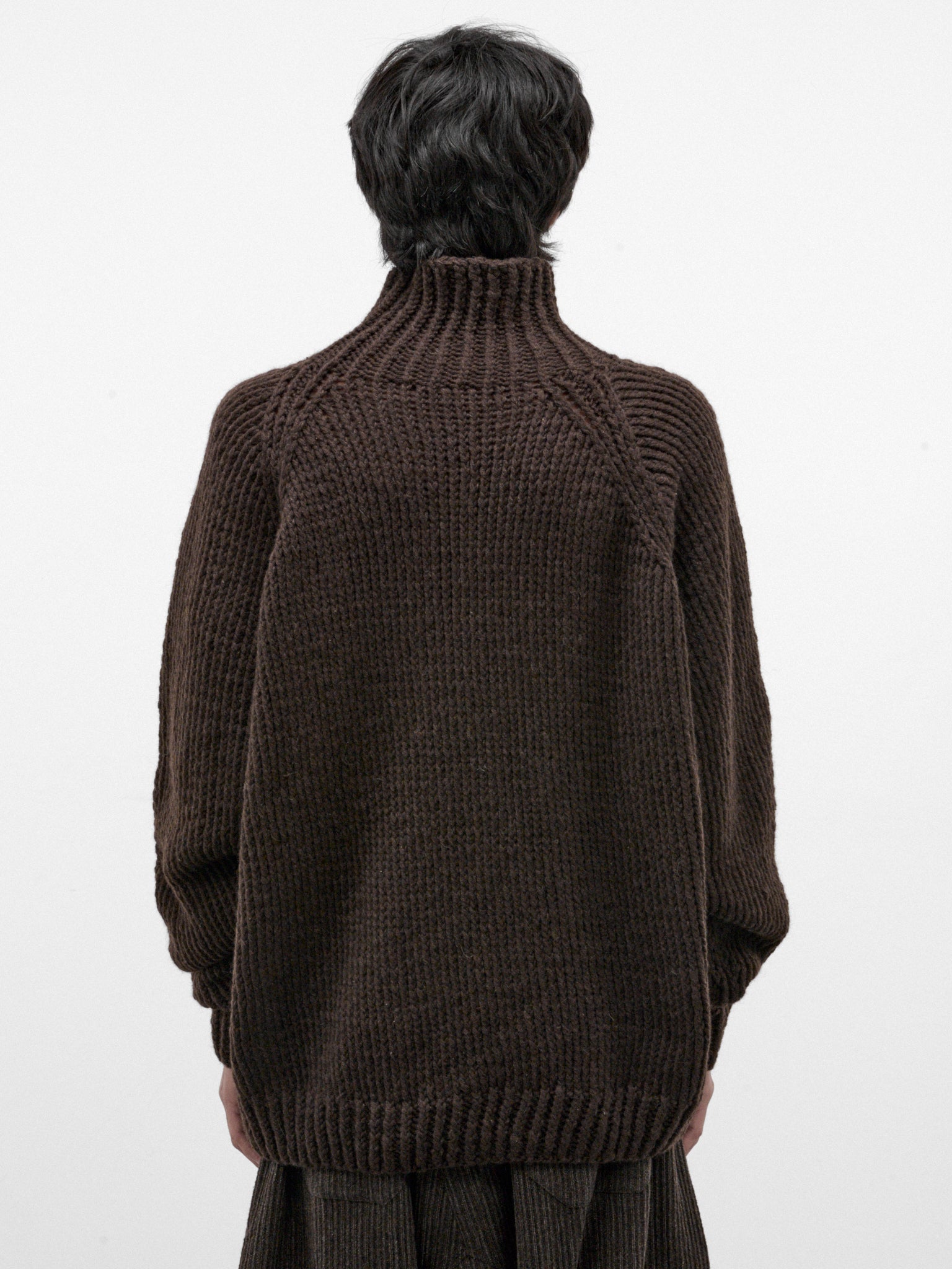 Brown Yak Wool Knit Turtleneck (KNIT#68-DARK-BROWN)