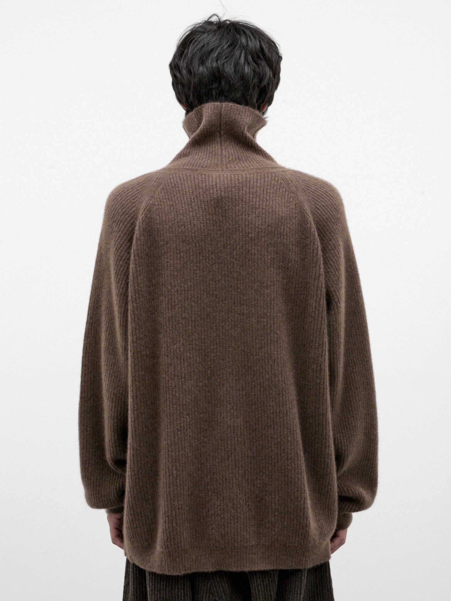 Beige Yak Wool Knit Turtleneck (KNIT#79-LIGHT-BROWN)