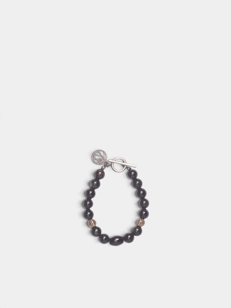 Black Beaded Juzu Bracelet (KO26AW001AC-JUZU-BLACK)