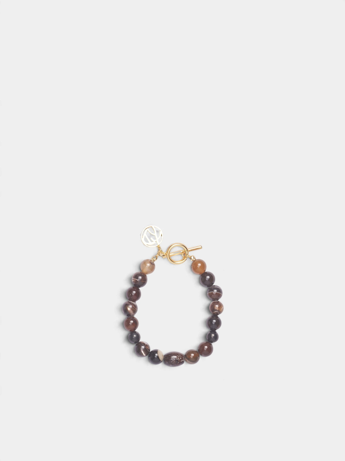 Brown Beaded Juzu Bracelet (KO26AW001AC-JUZU-BROWN)
