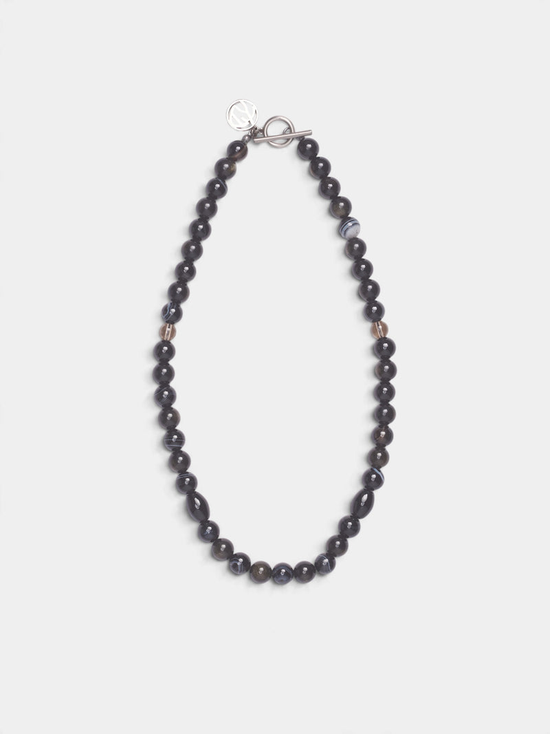Black Beaded Juzu Necklace (KO26AW002AC-JUZU-BLACK)