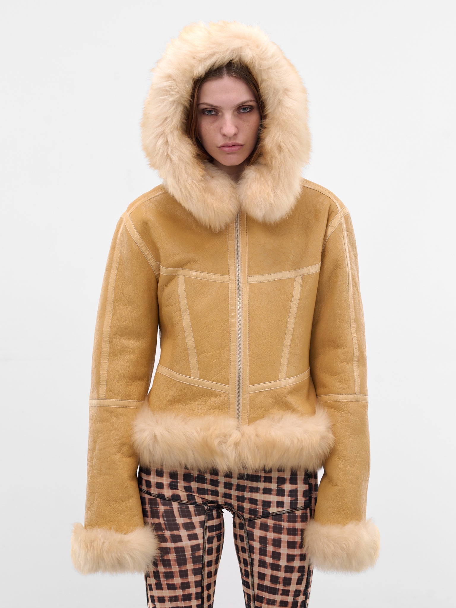 Blonde Leather Shearling Koko Jacket (KOJA0BLO-BLONDE)