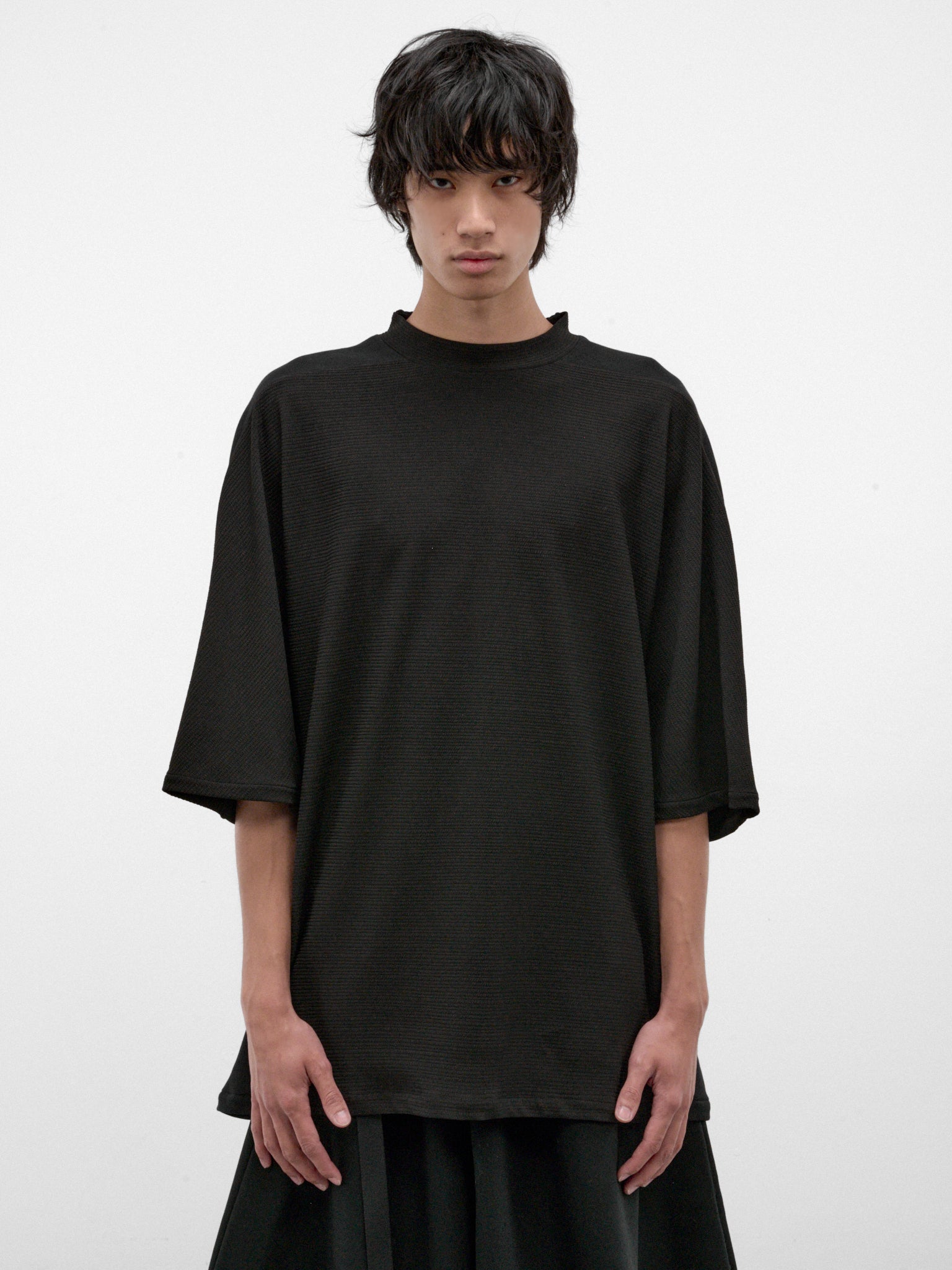 Black Cotton-Nylon Kortea Tee (KORTEA-BLACK)