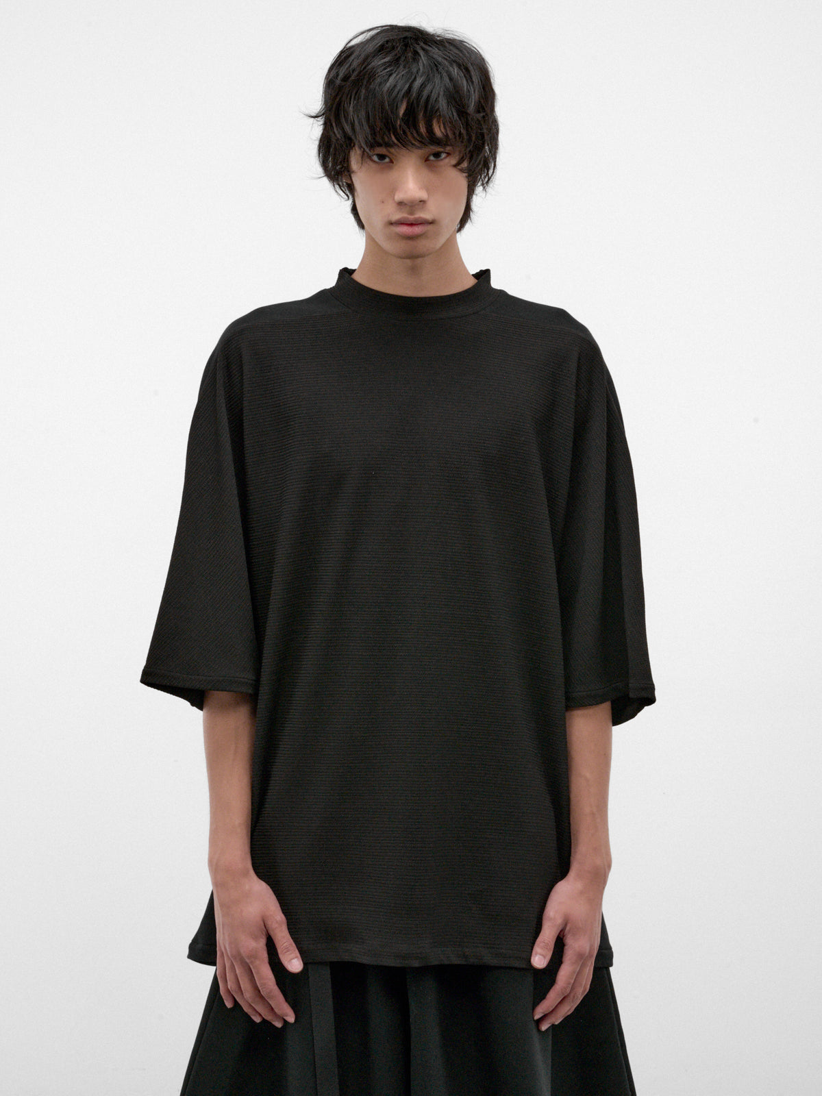 Black Cotton-Nylon Kortea Tee (KORTEA-BLACK)