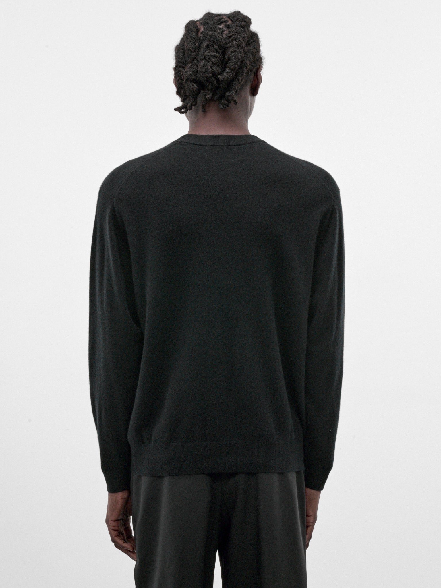 Black Baby Cashmere Crewneck Sweater (KRAGLW0911-BLACK)