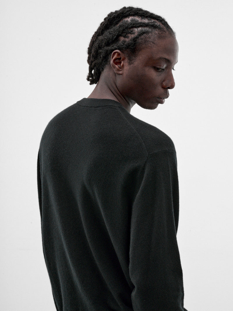 Black Baby Cashmere Crewneck Sweater (KRAGLW0911-BLACK)