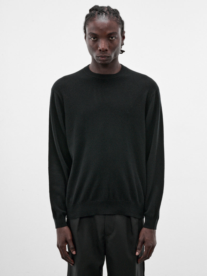 Black Baby Cashmere Crewneck Sweater (KRAGLW0911-BLACK)