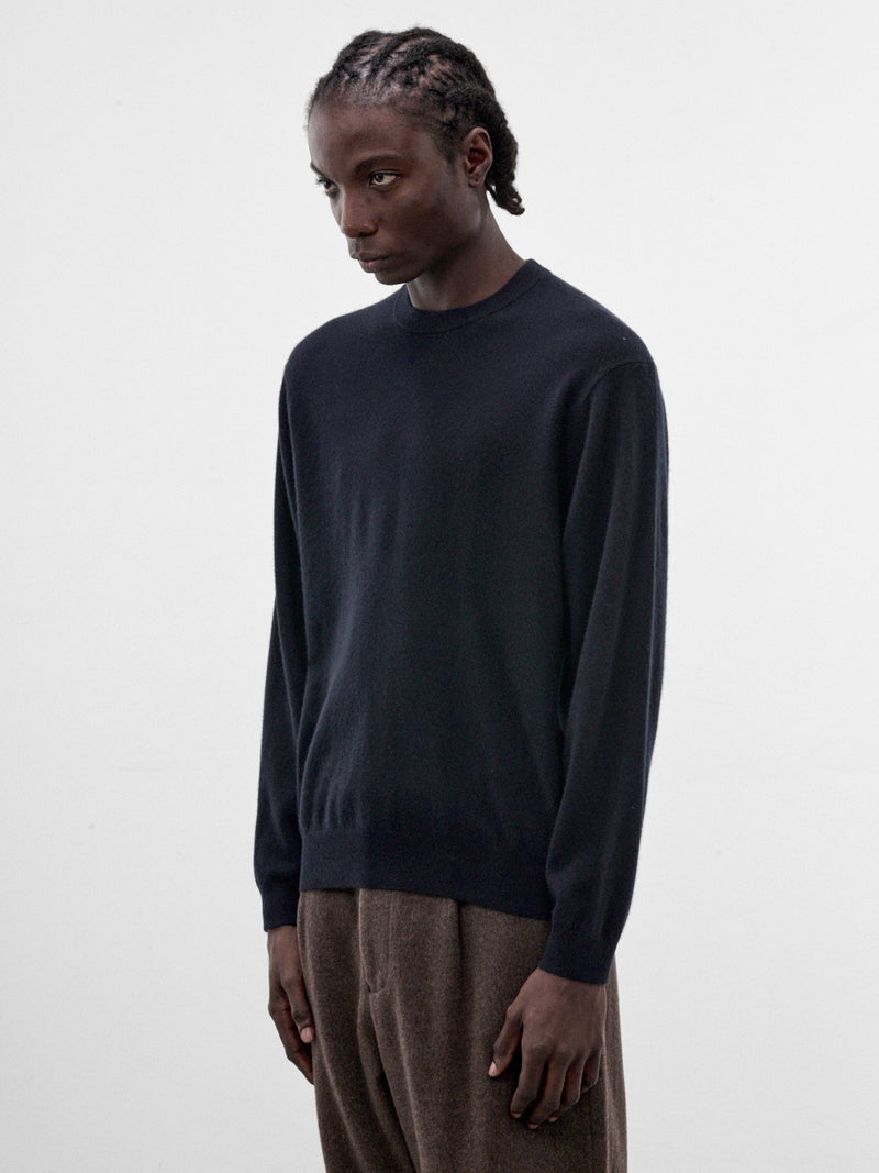 Navy Baby Cashmere Crewneck Sweater (KRAGLW0911-NAVY)