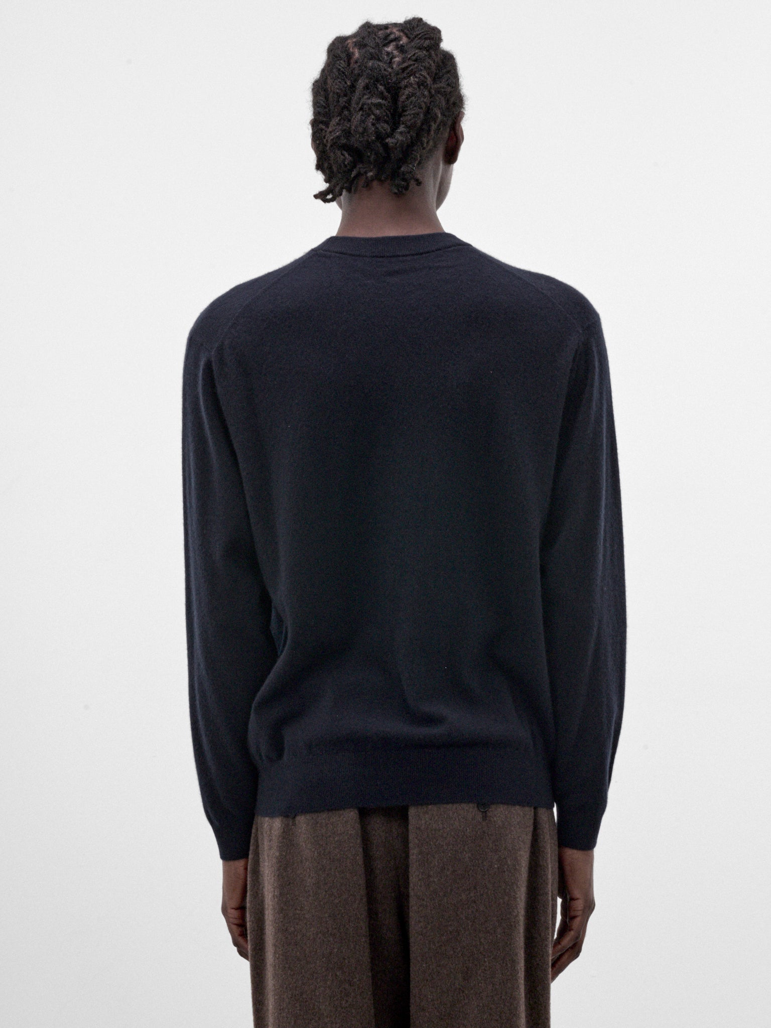 Navy Baby Cashmere Crewneck Sweater (KRAGLW0911-NAVY)