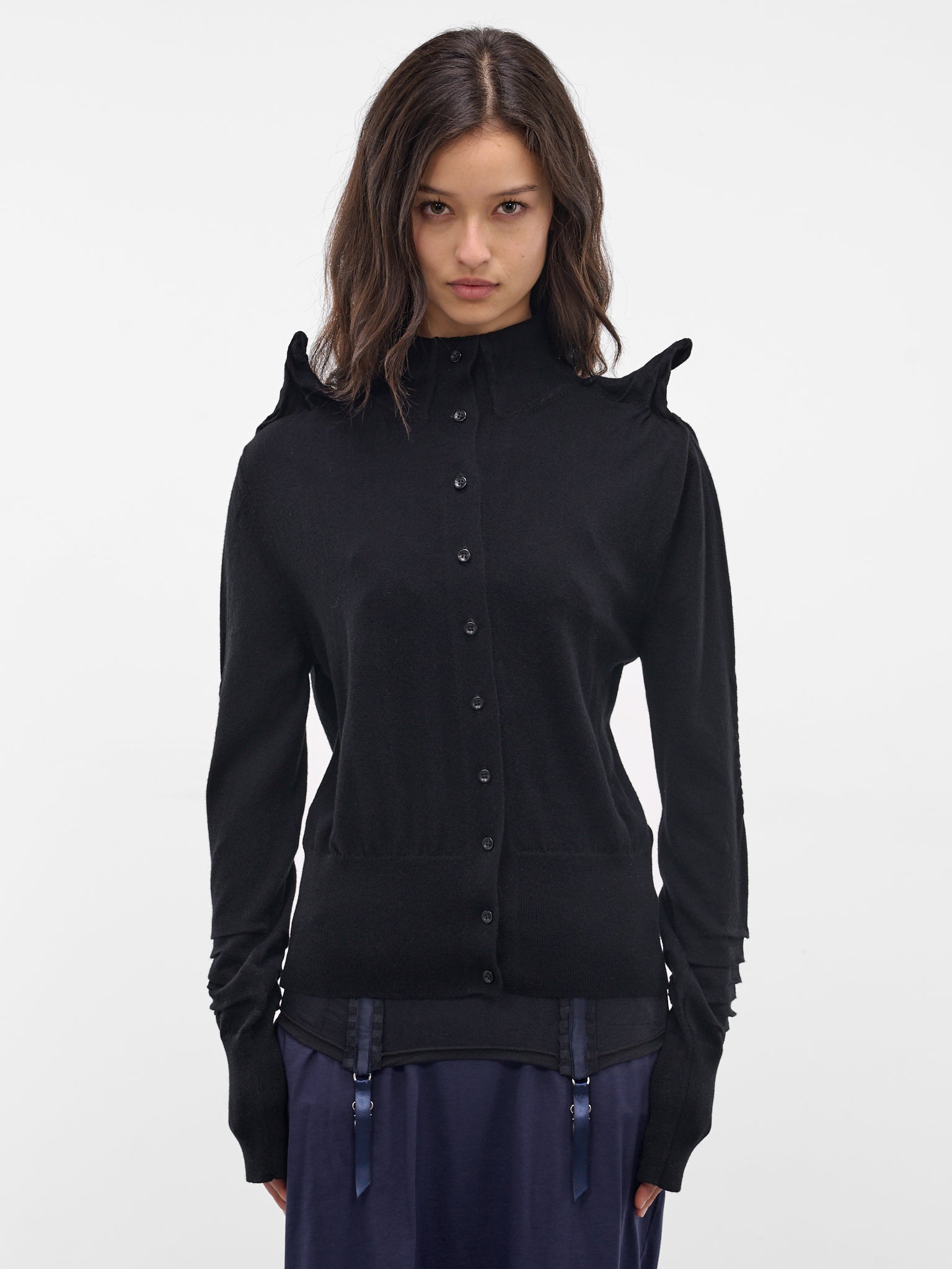 Black Cotton-Cashmere Kreed Cardigan (KREED-BLACK)