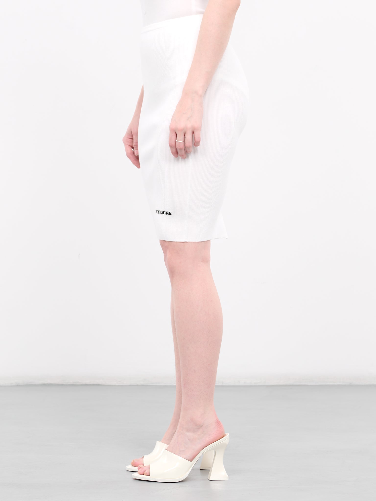 Ribbed Pencil Skirt (KS1-24-602-W-WHITE)