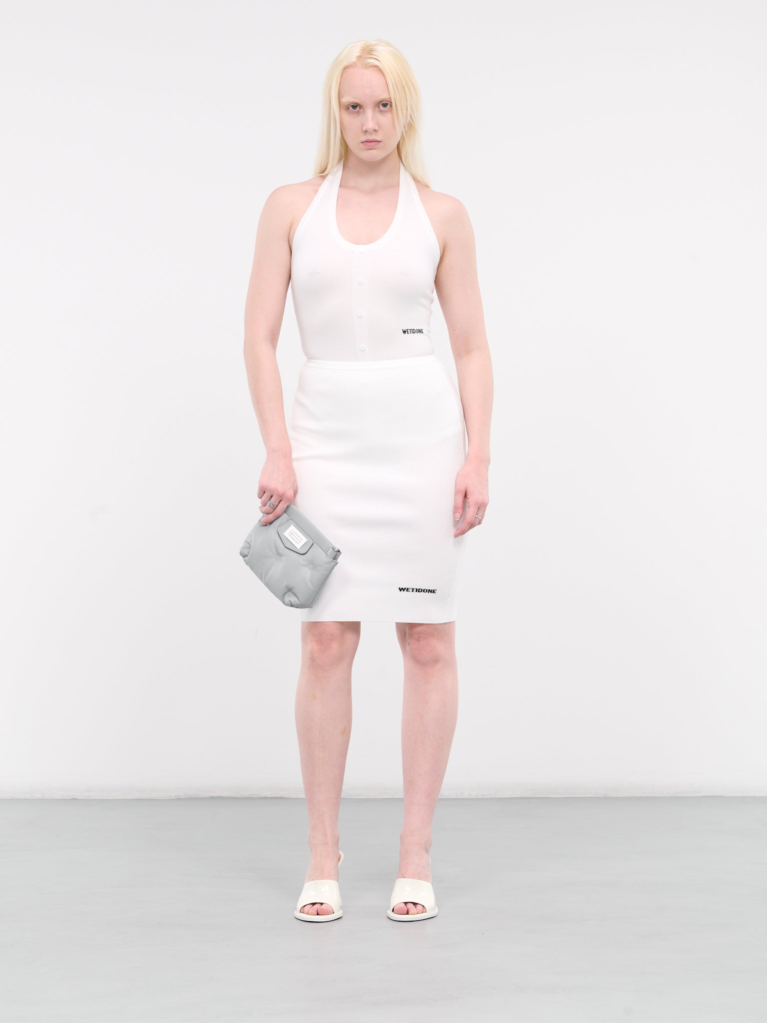 Ribbed Pencil Skirt (KS1-24-602-W-WHITE)