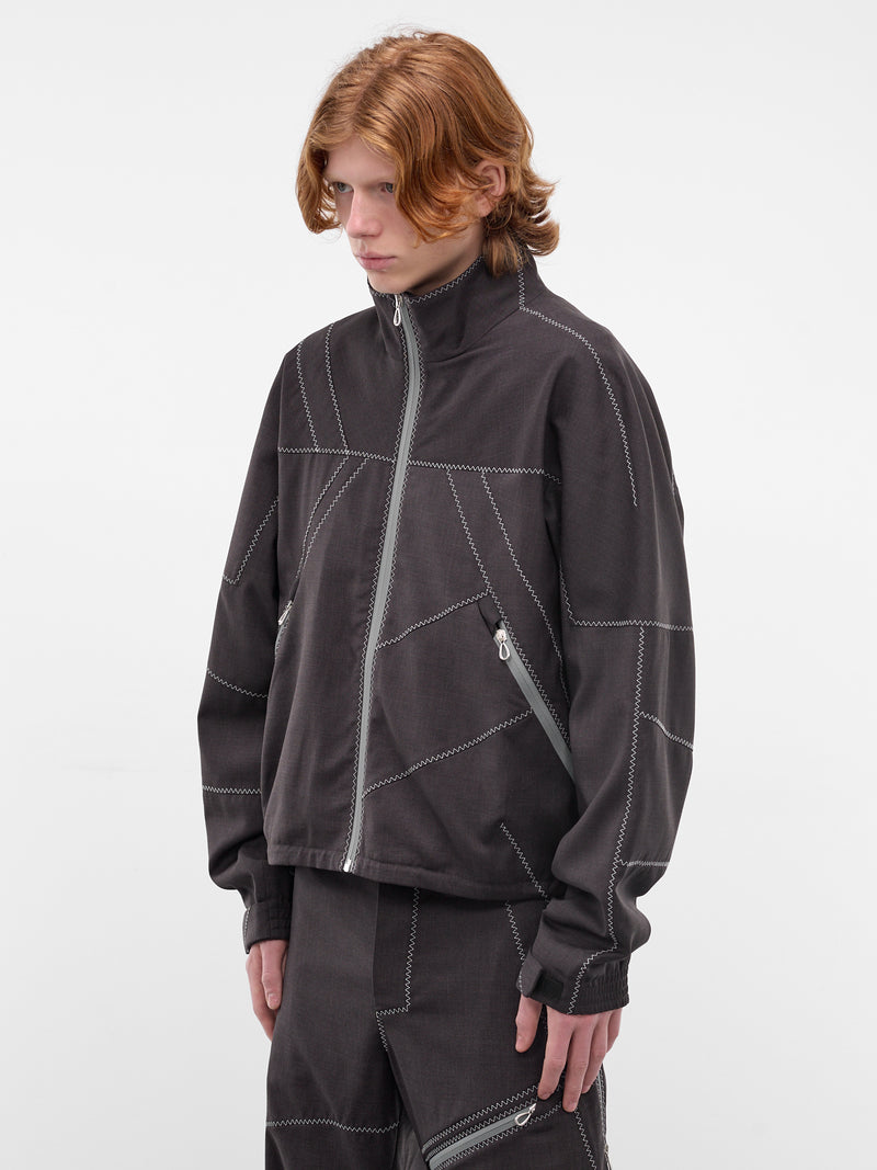 Fosco Wool Asymmetric Panel Jacket (KKSS26J09-53-UMBER-BROWN)