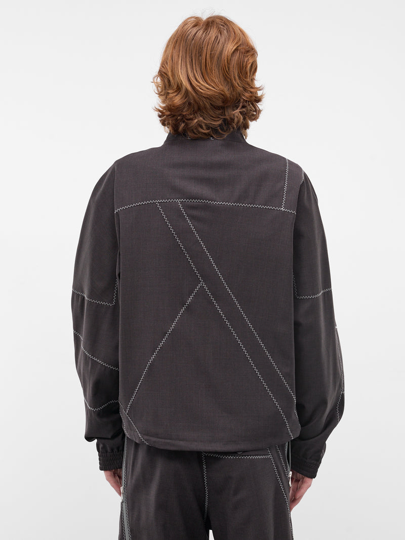 Fosco Wool Asymmetric Panel Jacket (KKSS26J09-53-UMBER-BROWN)