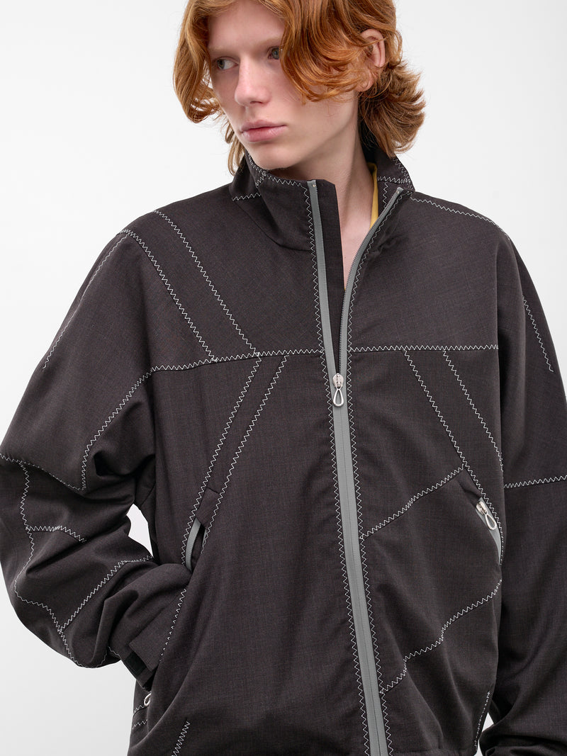 Fosco Wool Asymmetric Panel Jacket (KKSS26J09-53-UMBER-BROWN)