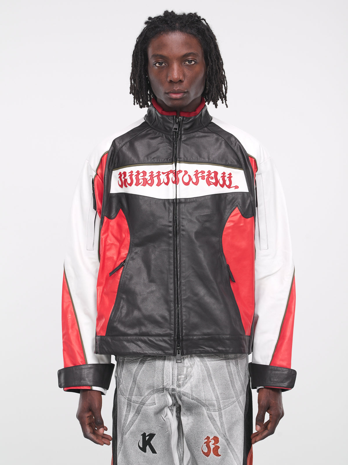 Rider Leather Jacket (KUF3MJ06AP-PE092-310-RED)