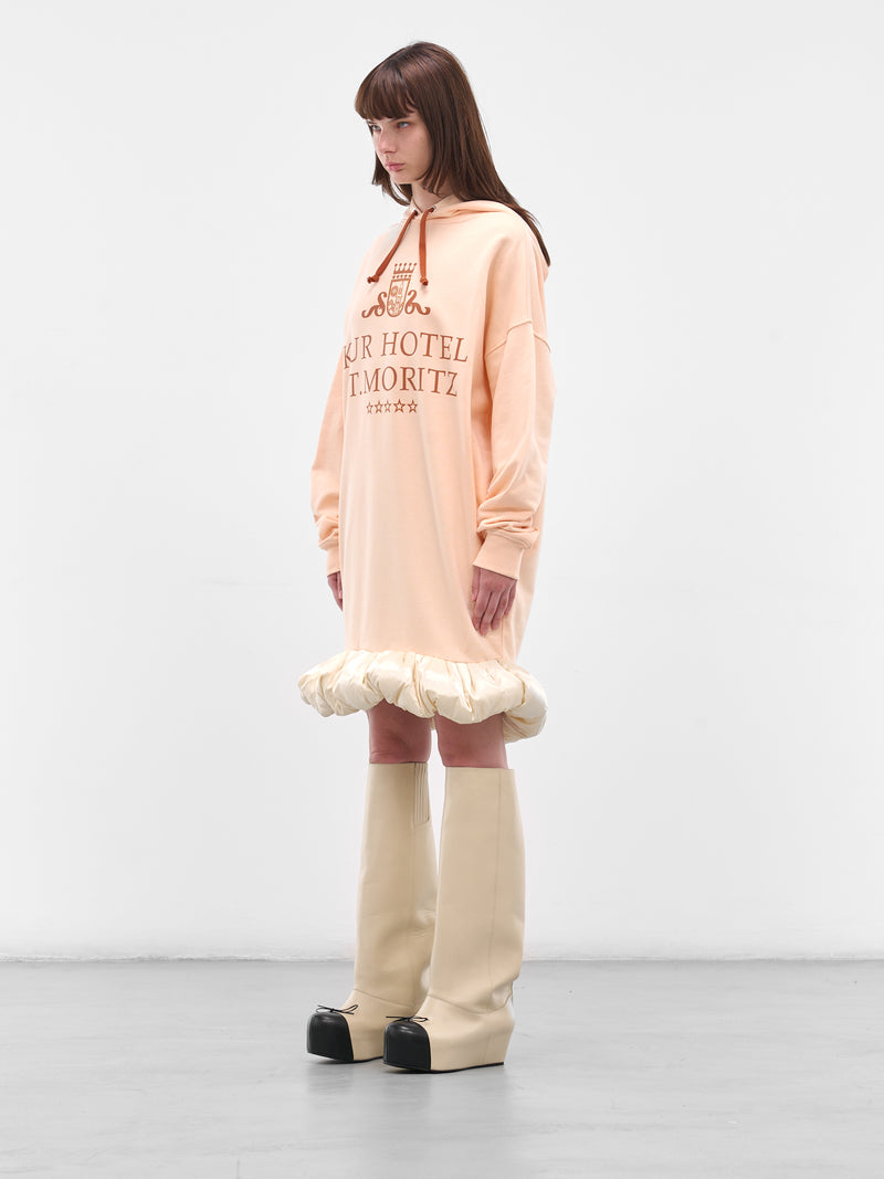 Beige 'St Mortiz' Hoodie Bubble Dress (KUR-HOTEL-ST-MORITZ-PEACH)