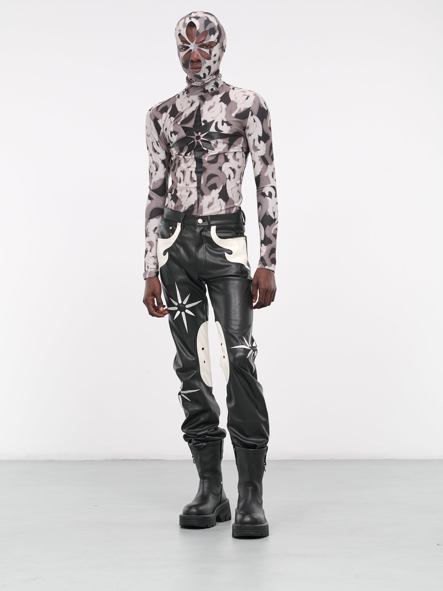 Flower Rider Pants (KUW3PT04KR-C4001-999-BLACK)