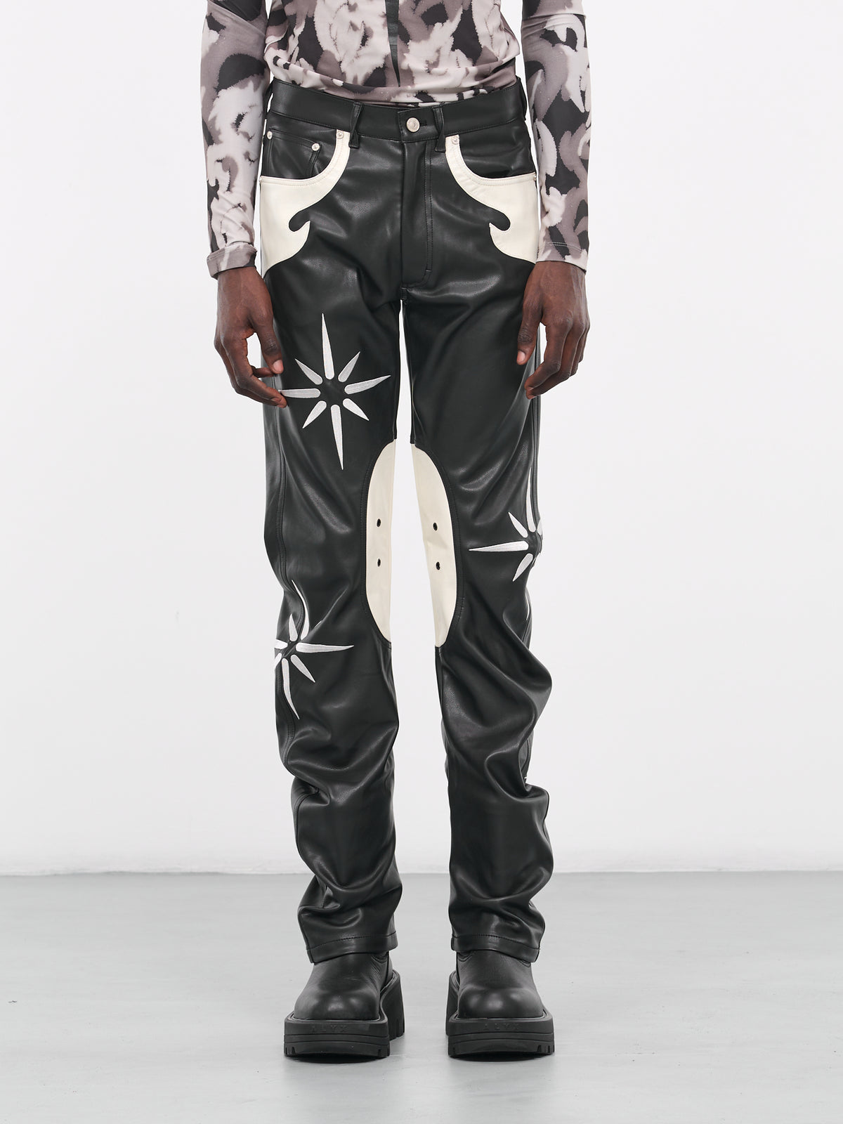 Flower Rider Pants (KUW3PT04KR-C4001-999-BLACK)