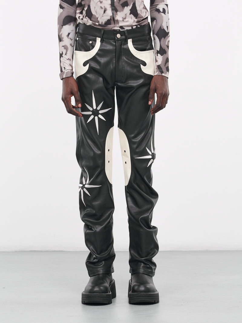 Flower Rider Pants (KUW3PT04KR-C4001-999-BLACK)