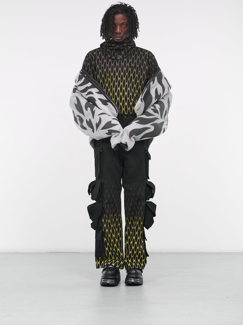 Chain Print Hoodie (KUW3ML02KR-C4001-999-BLACK)