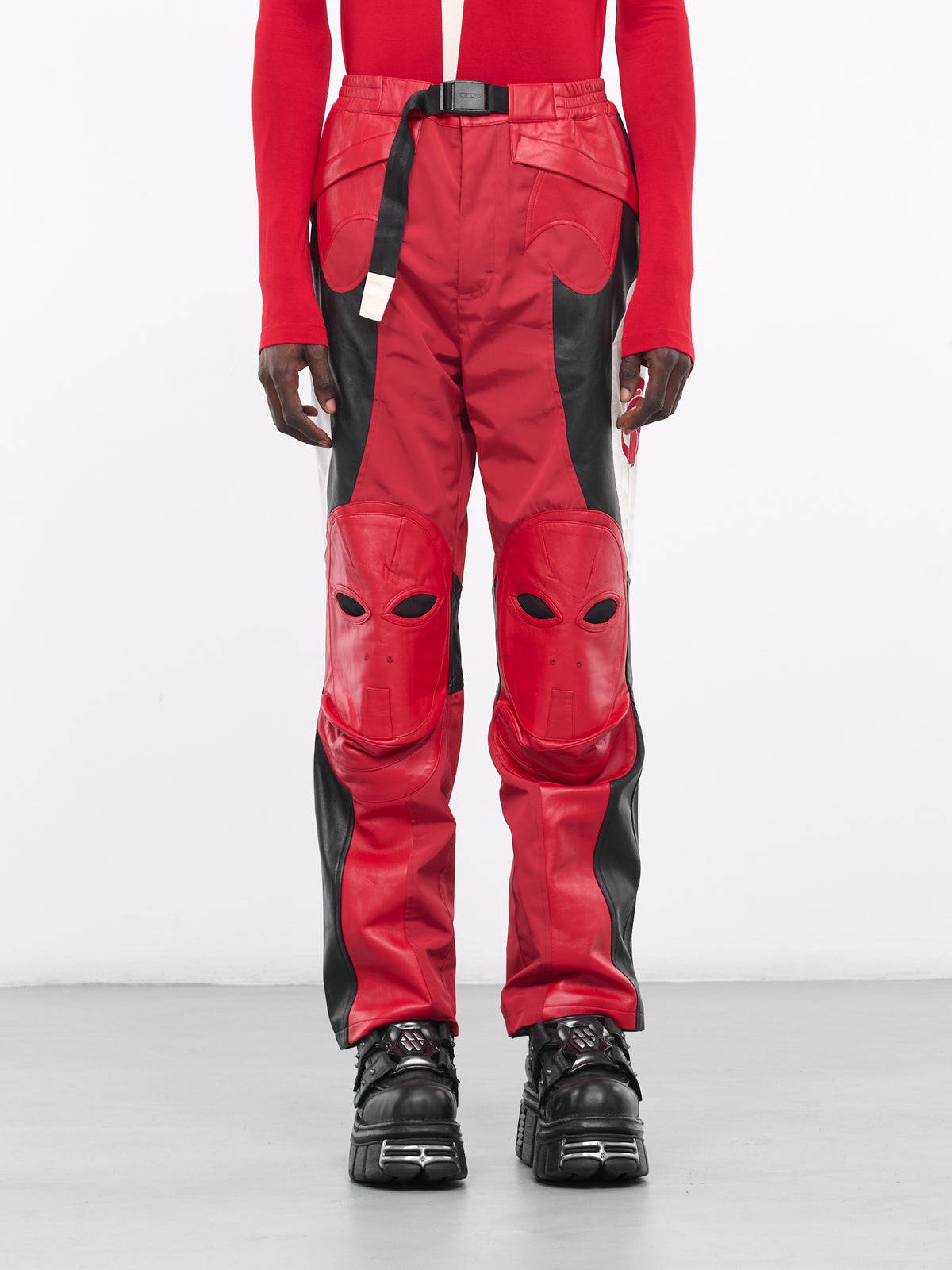 Rider Leather Pants (KUW3PT07KR-C4001-002-RED)