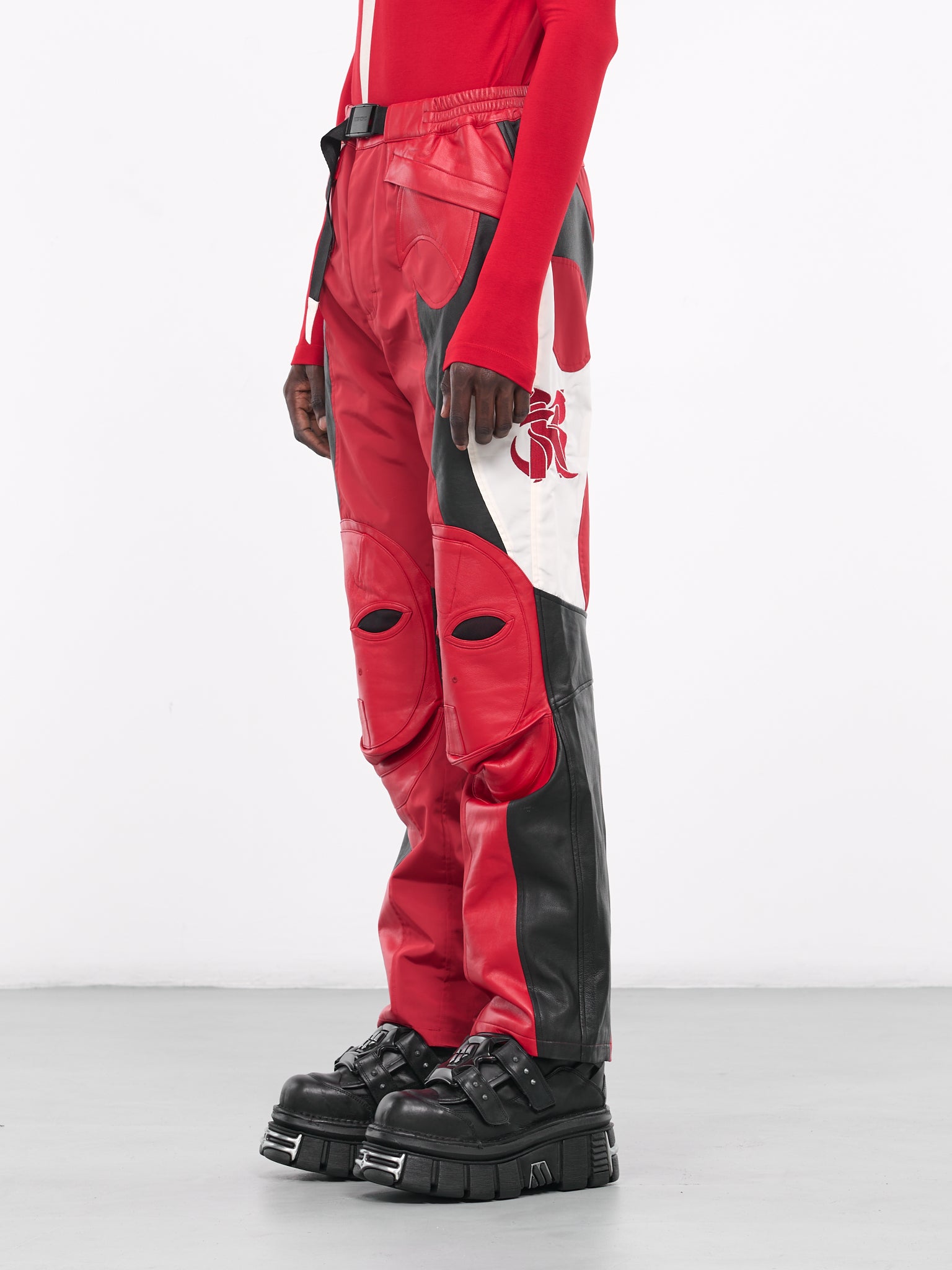 Rider Leather Pants (KUW3PT07KR-C4001-002-RED)