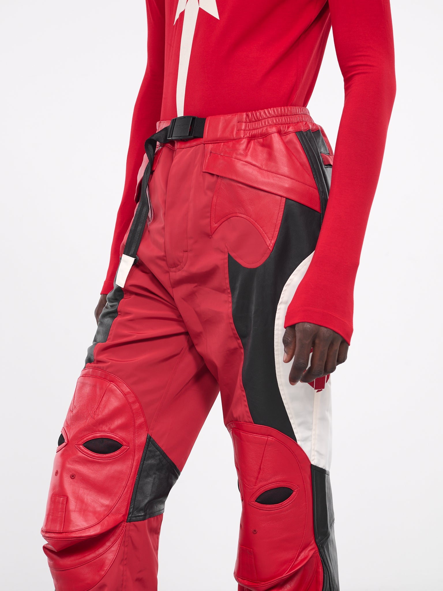 Rider Leather Pants (KUW3PT07KR-C4001-002-RED)