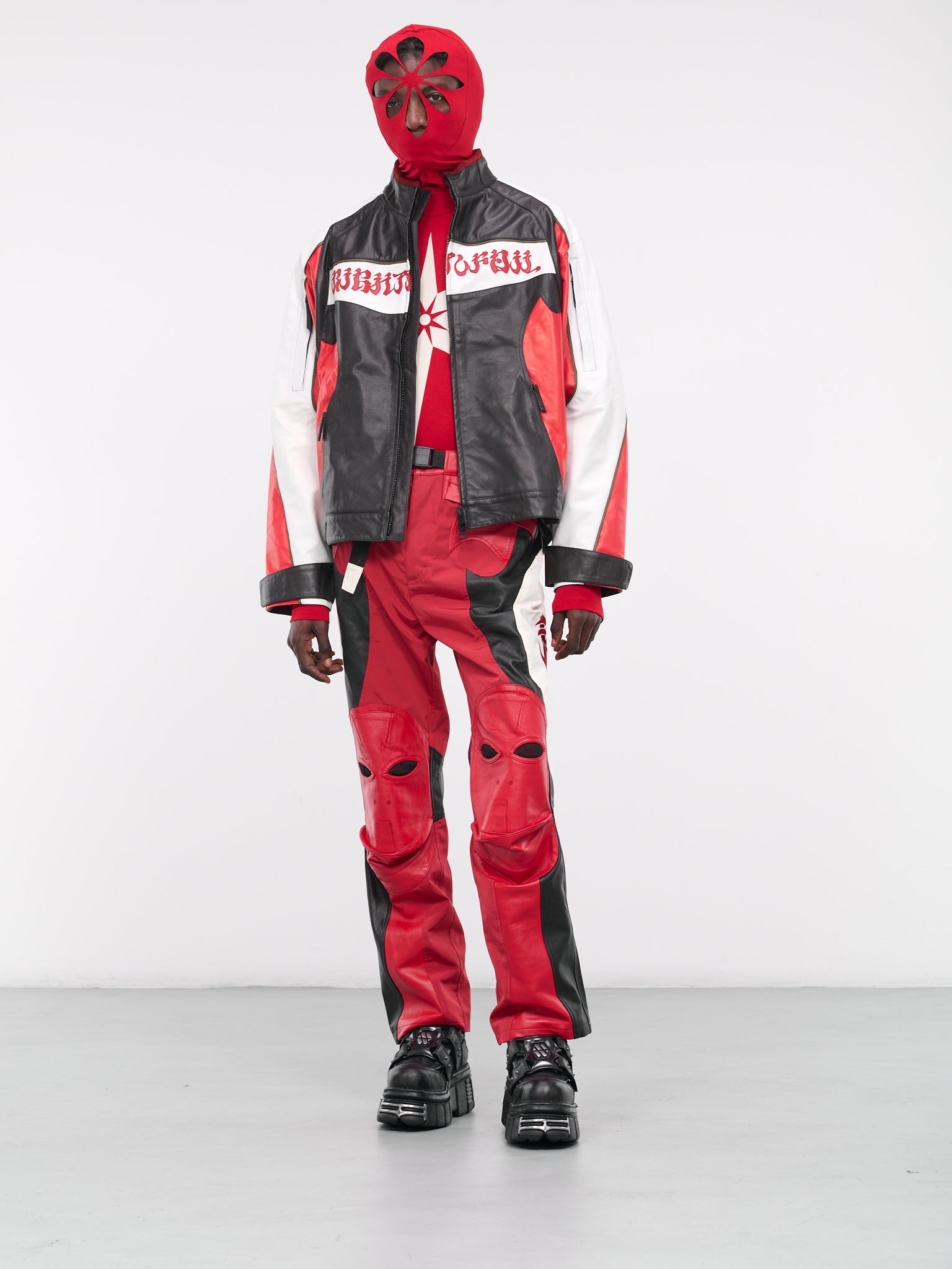 Rider Leather Pants (KUW3PT07KR-C4001-002-RED)