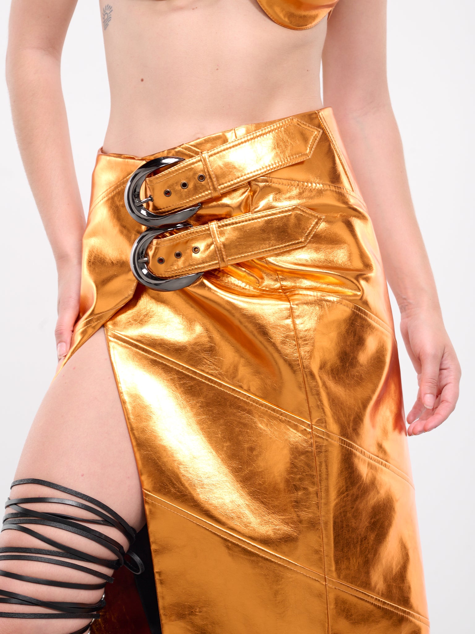 Buckle Skirt (KVLMC03-METALLIC-COPPER)