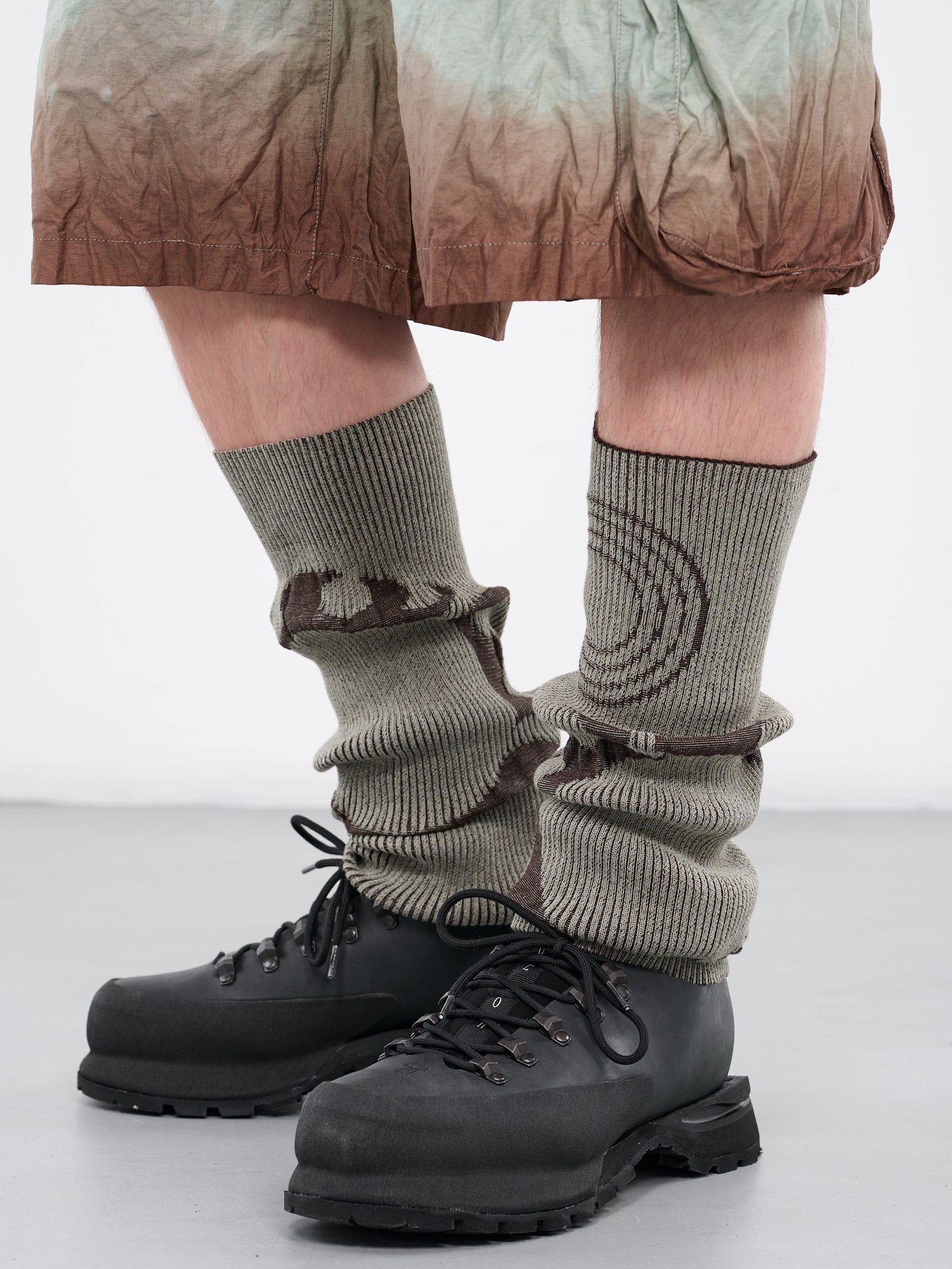 Graphic Leg Warmers (KW-LEGWARM-DARK-OLIVE-SAGE