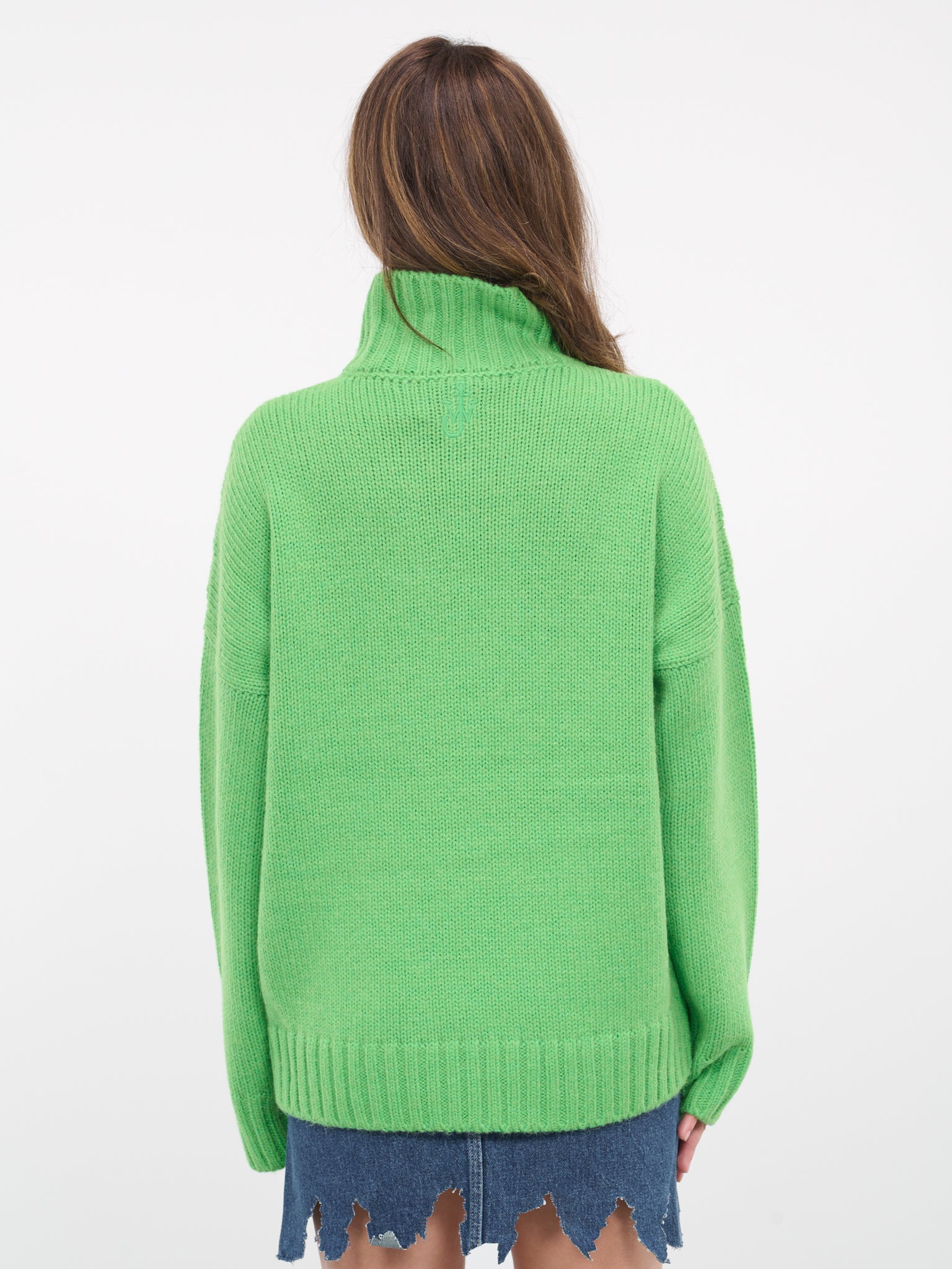 Patched Pocket Knit Jumper (KW0508-497-BRIGHT-GREEN)