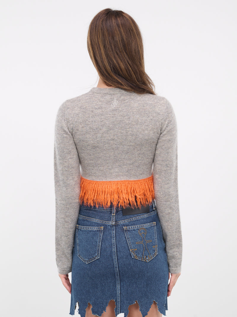Fringe-Hem Jumper (KW1038-905-LIGHT-GREY)