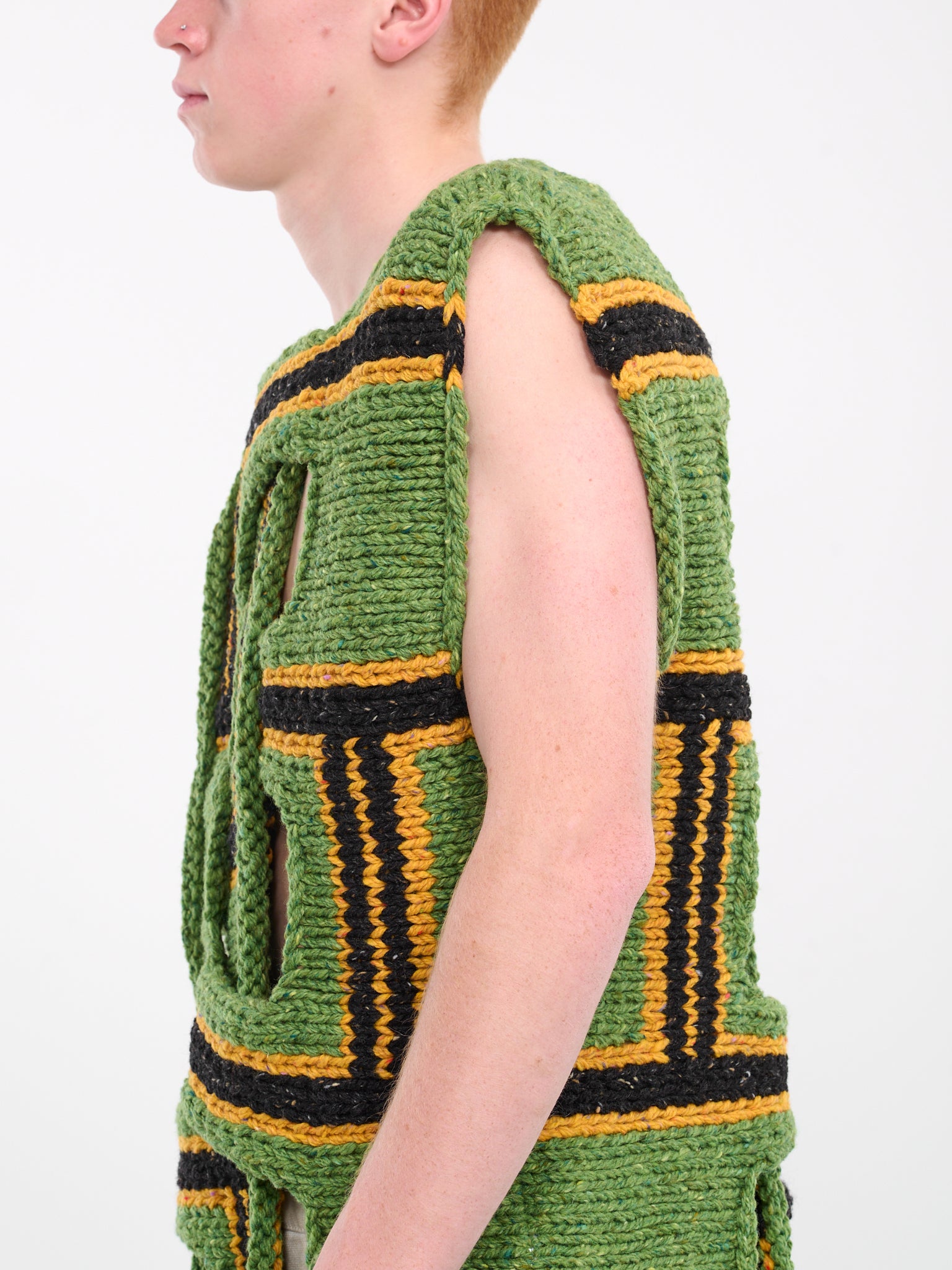 JW Anderson layered striped wool vest - Yellow