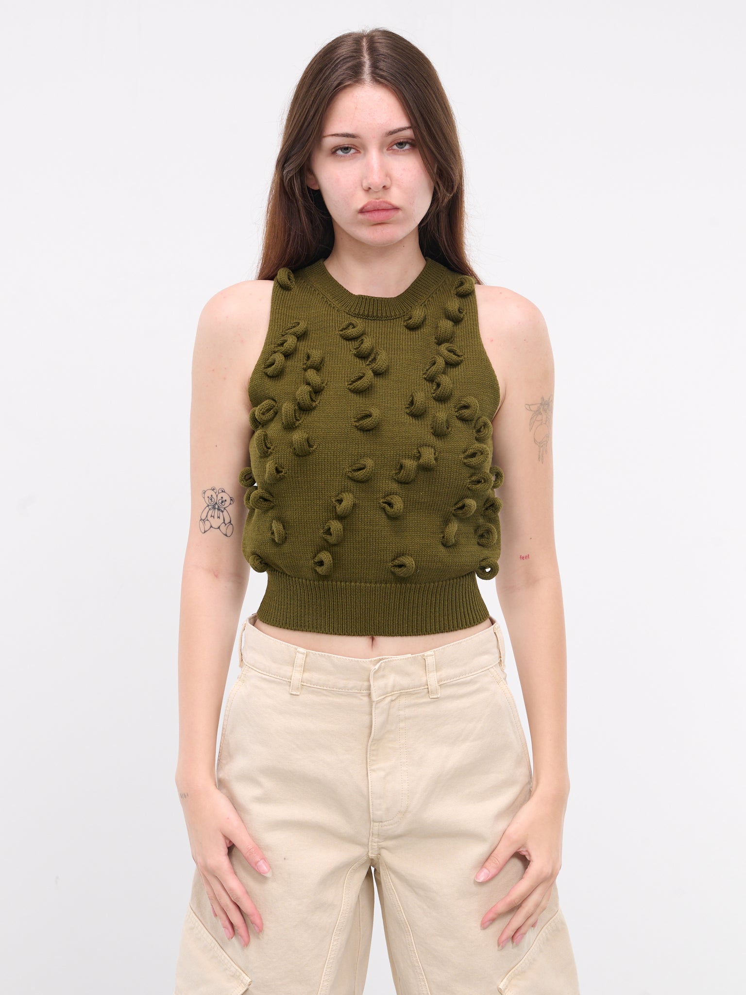 Loop Tank Top (KW1137-YN0327-OLIVE)