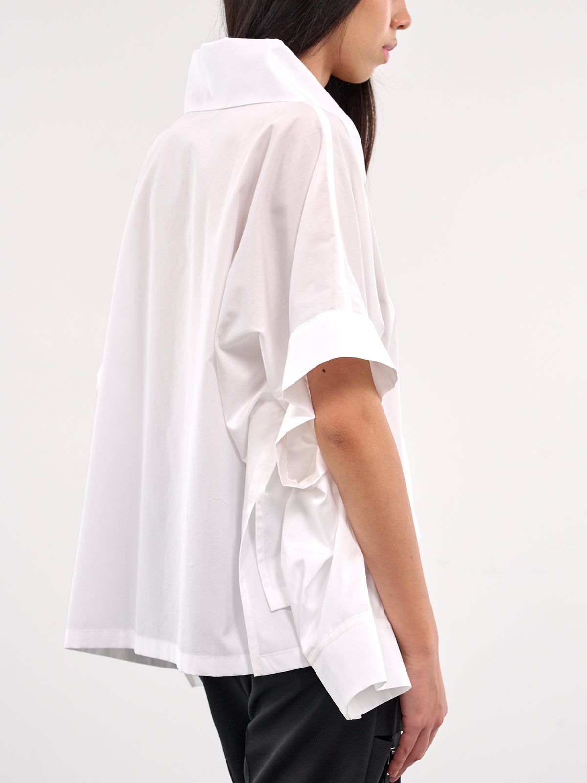 Elbow Slit Shirt (LA-B51-001-1-WHITE)