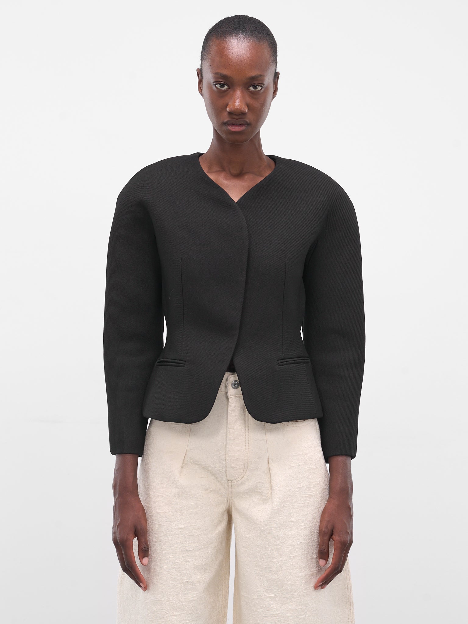 Black Mini Ovalo Jacket (LA-PETITE-VESTE-OVALO-BLACK)